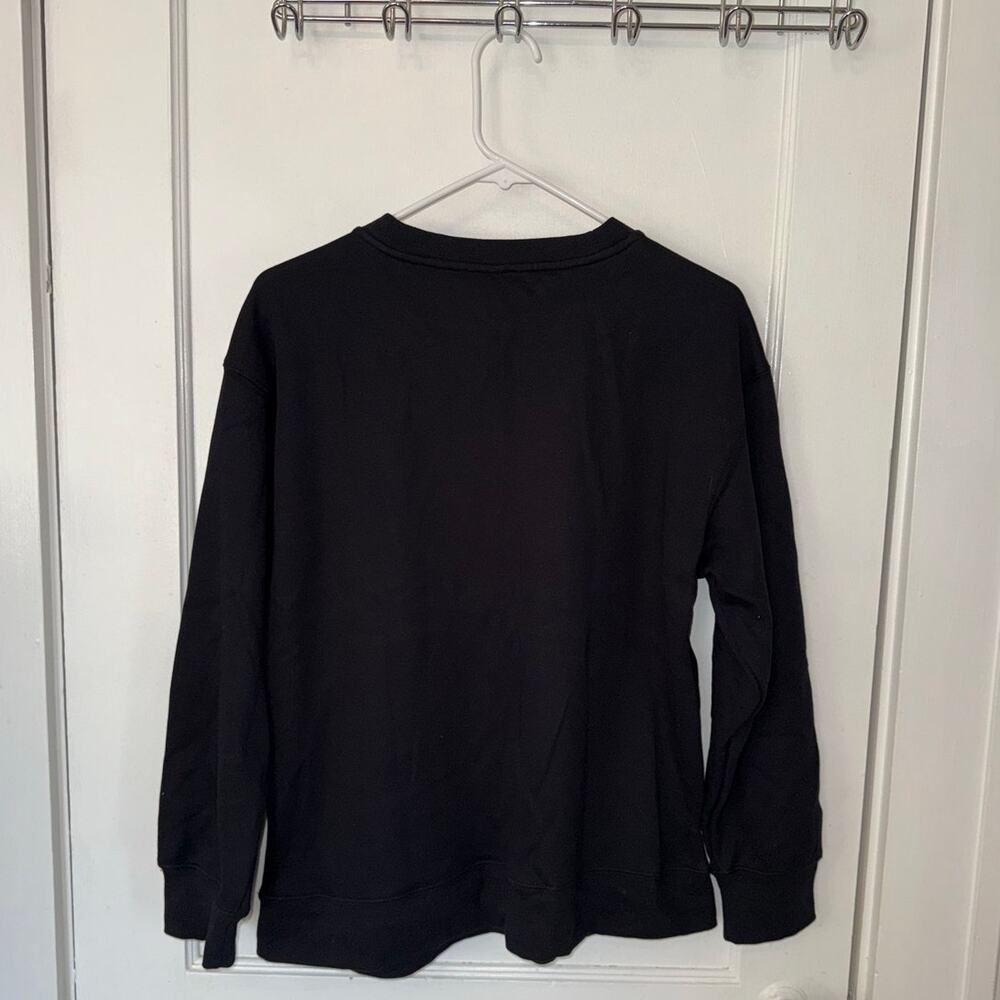 New Fabletics Alina Go-To Crewneck Sweatshirt Black size S - Picture 6 of 6